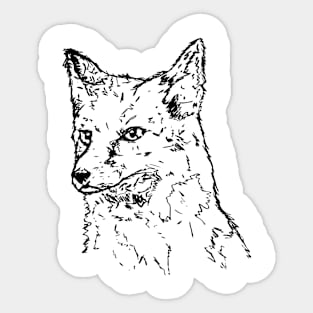 Fox illustration Sticker